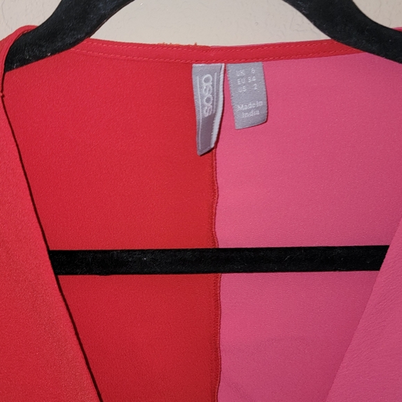 ASOS Design twist front color block long sleeve top - Picture 6 of 6